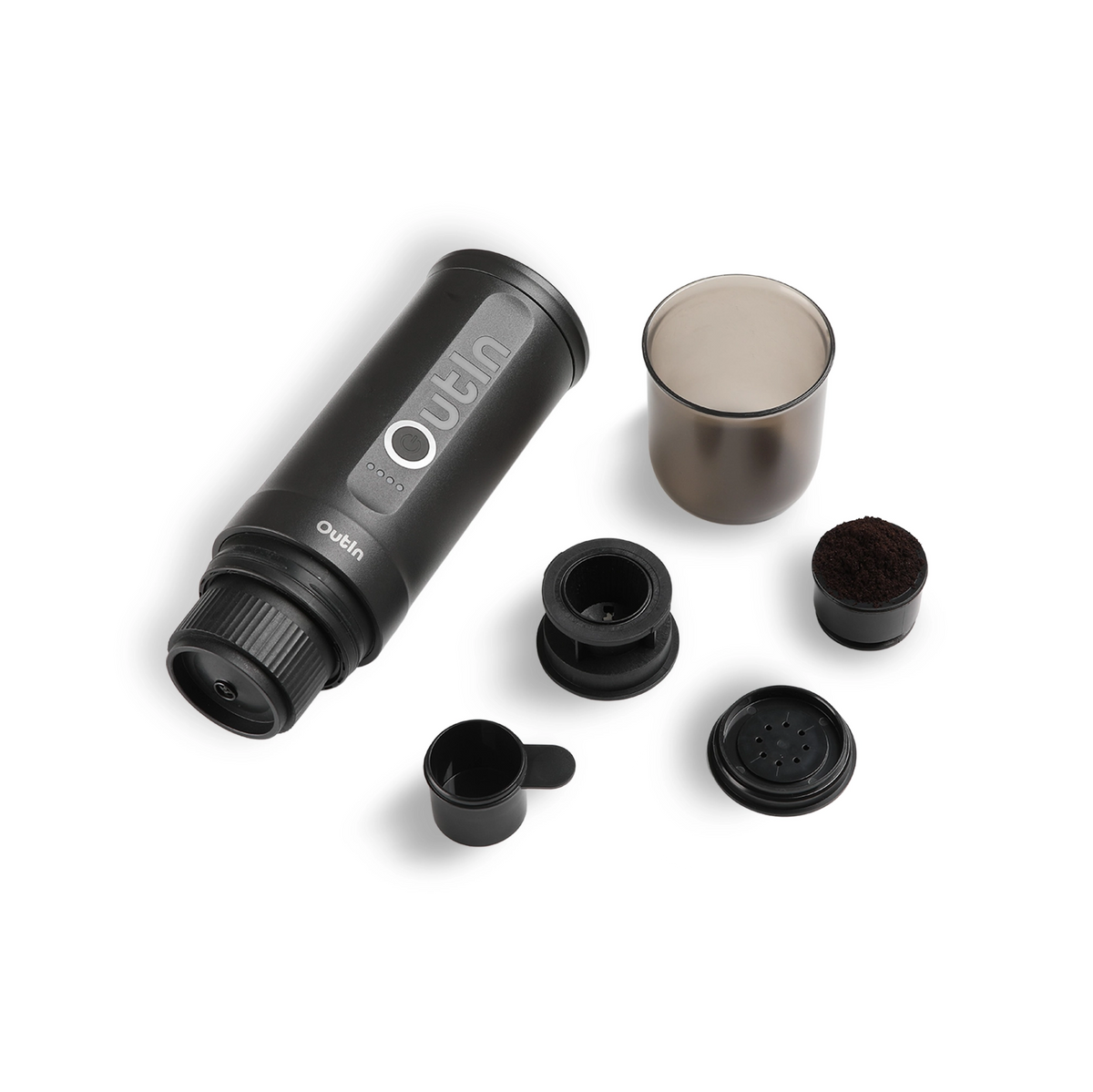Outin Nano Tragbare Espresso Maschine (Space Grey) - Coffee Coaching Club