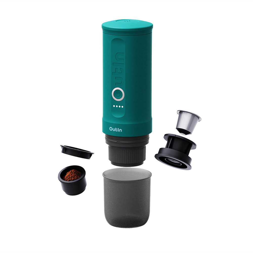 Outin Nano Tragbare Espresso Maschine (Outin Teal) - Coffee Coaching Club