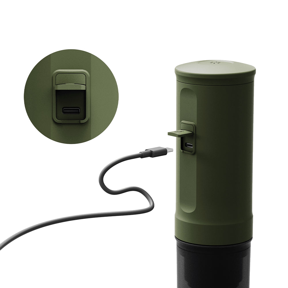 Outin Nano Tragbare Espresso Maschine (Forest Green) - Coffee Coaching Club