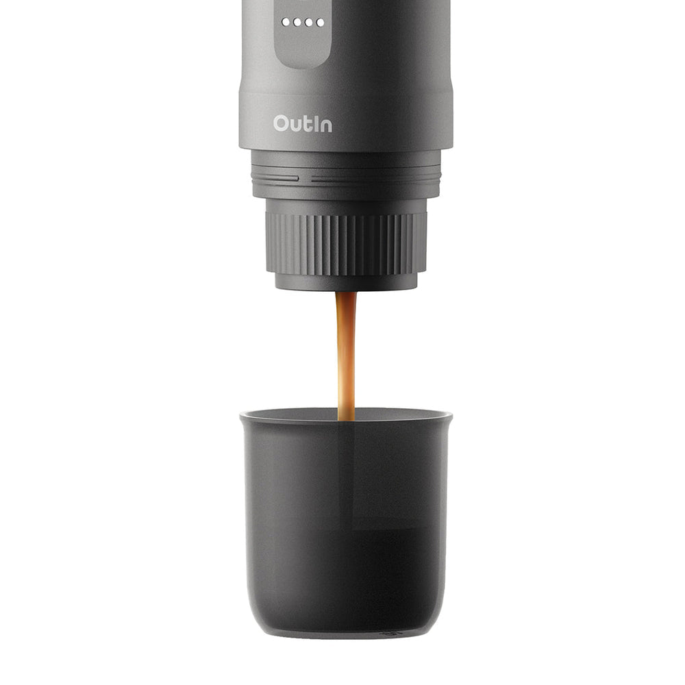 Outin Nano Tragbare Espresso Maschine (Space Grey) - Coffee Coaching Club