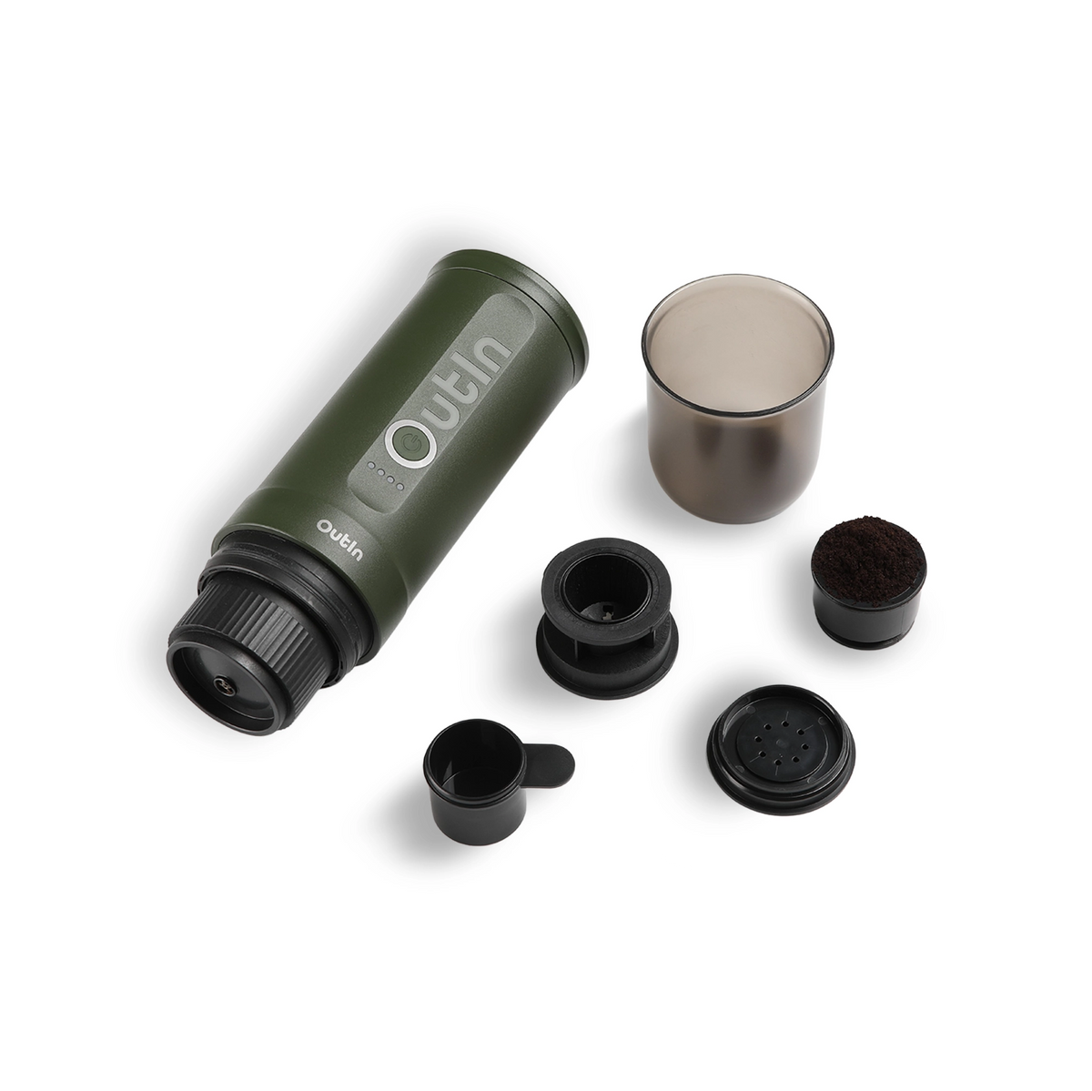 Outin Nano Tragbare Espresso Maschine (Forest Green) - Coffee Coaching Club