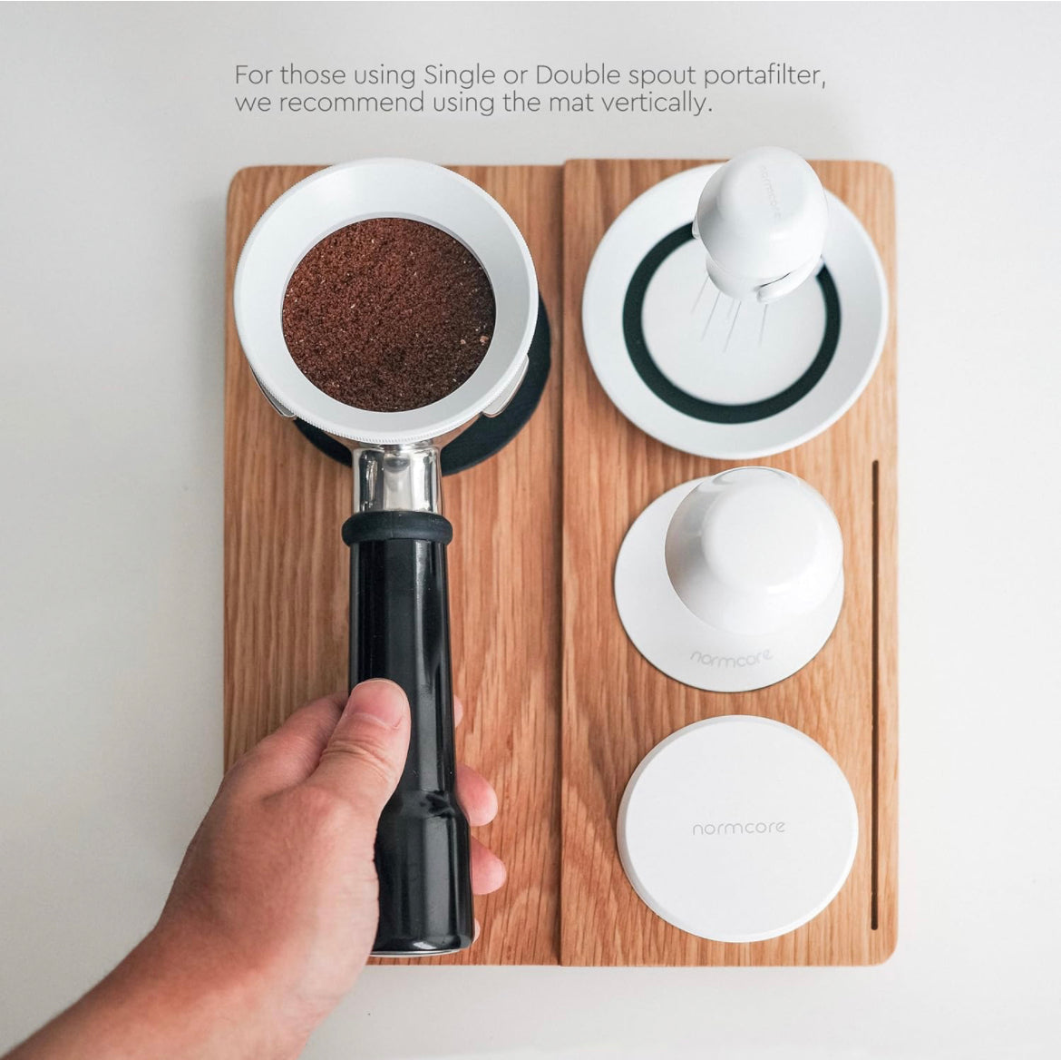 Normcore Premium Tamping Mat - Eiche Holz - Coffee Coaching Club
