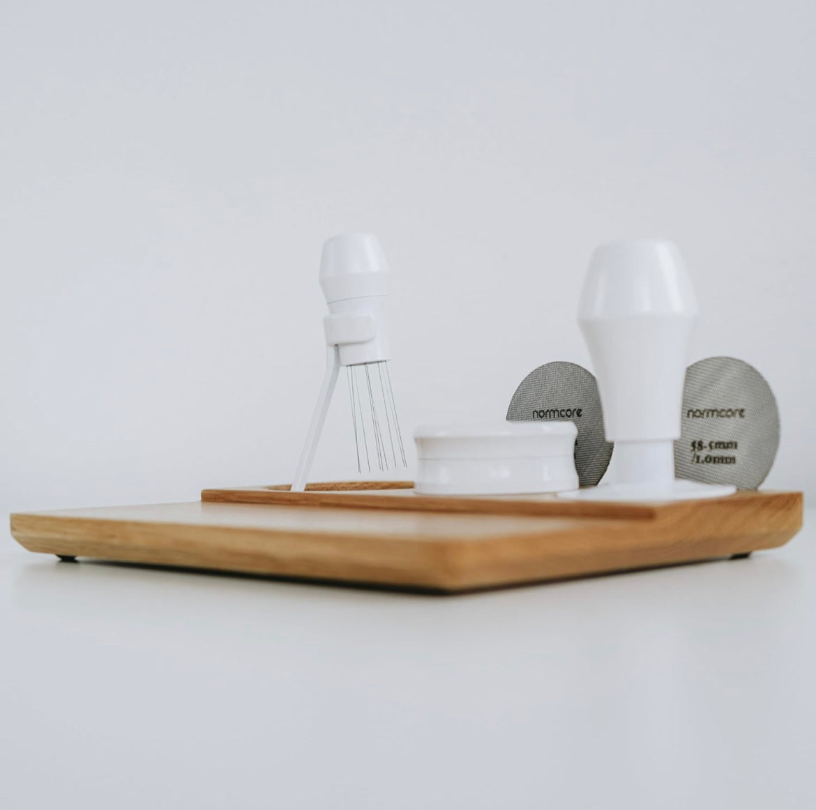 Normcore Premium Tamping Mat - Eiche Holz - Coffee Coaching Club