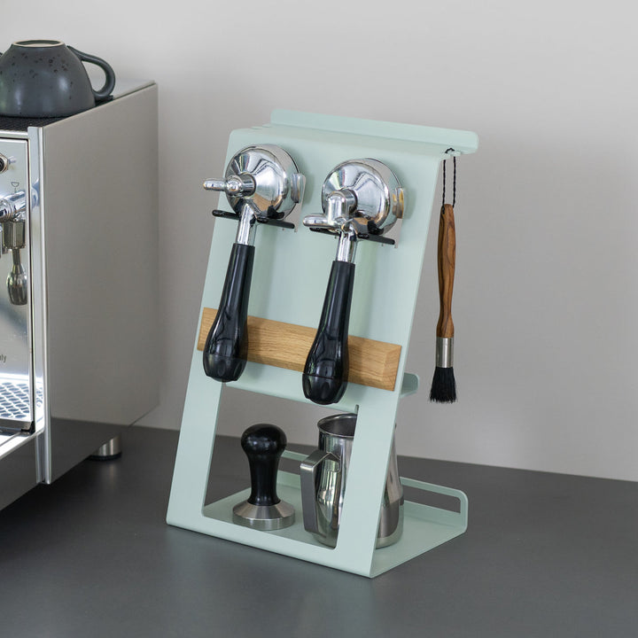 Flate - Station mit Siebträgerhalter für Barista Zubehör - Coffee Coaching Club