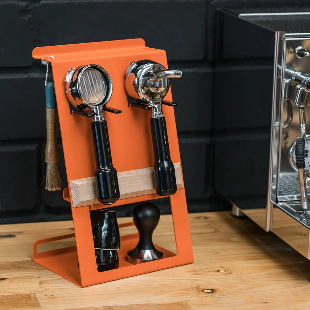 Flate - Station mit Siebträgerhalter für Barista Zubehör - Coffee Coaching Club
