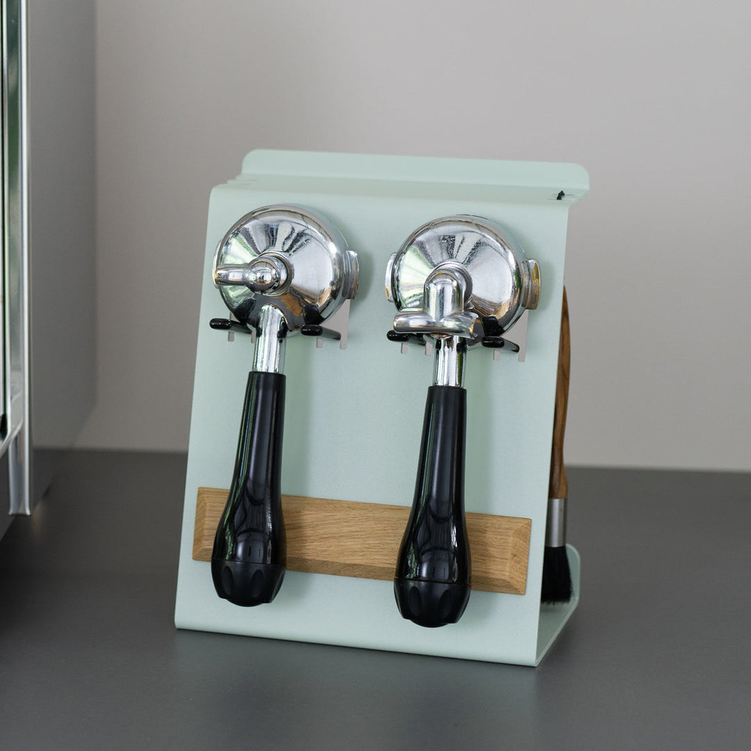 Flate - Kompakte Barista Station mit Siebträgerhalter für Barista Zubehör - Coffee Coaching Club