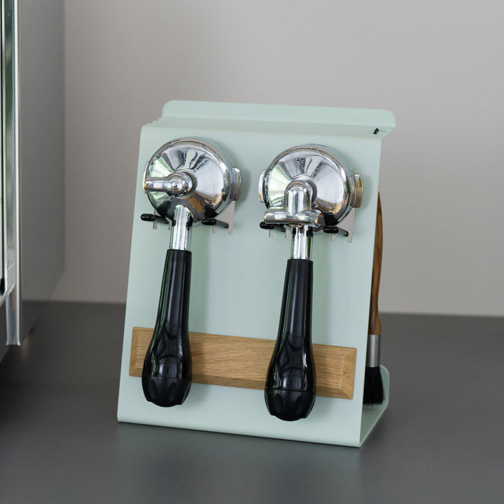 Flate - Kompakte Barista Station mit Siebträgerhalter für Barista Zubehör - Coffee Coaching Club