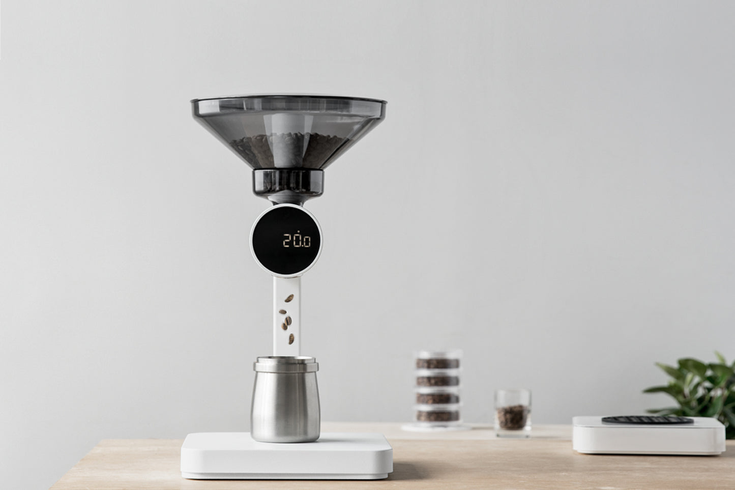 Orion Bohnen Dosierer Mini Matt Weiss - Coffee Coaching Club