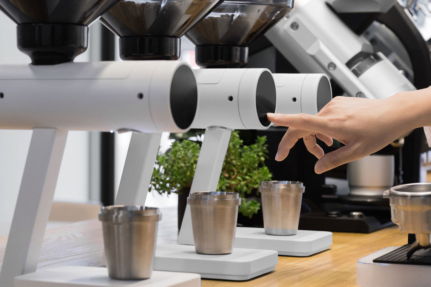 Orion Bohnen Dosierer Mini Matt Weiss - Coffee Coaching Club