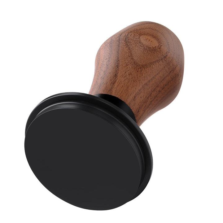 Normcore Premium Tamper Druckregulierend Titan PVD beschichtet Nussbaum - Coffee Coaching Club