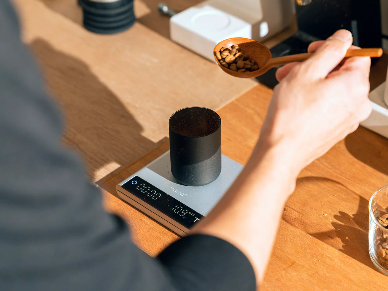 Varia AKU Espresso Kaffee Waage Silber - Coffee Coaching Club
