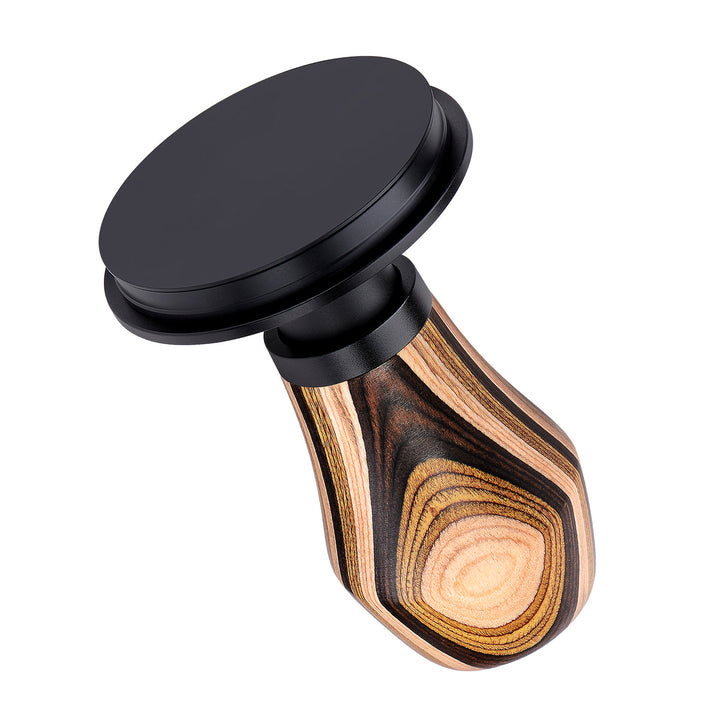 Normcore Premium Tamper Druckregulierend Titan PVD - Gemustertes Holz - Coffee Coaching Club