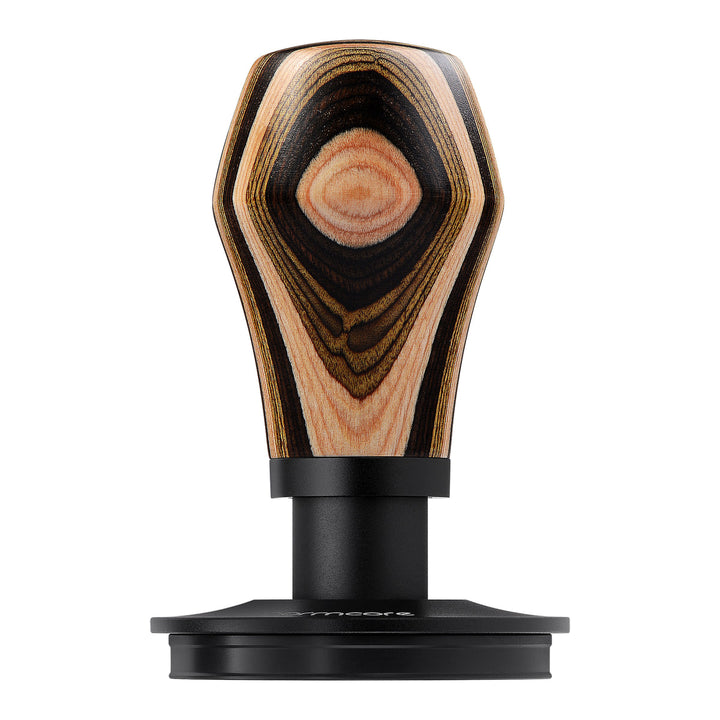 Normcore Premium Tamper Druckregulierend Titan PVD - Gemustertes Holz - Coffee Coaching Club