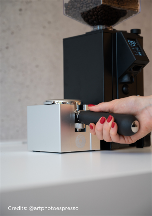 Eureka Mignon Metal Tamping Station - Coffee Coaching Club
