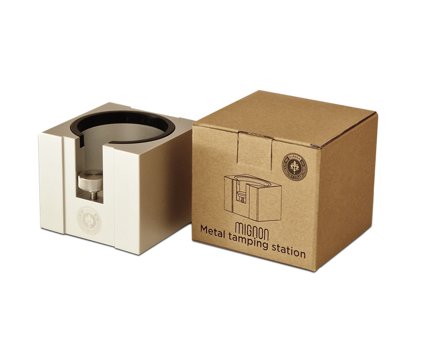 Eureka Mignon Metal Tamping Station - Coffee Coaching Club