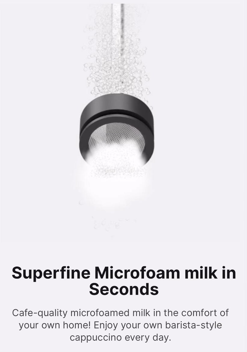 Subminimal NanoFoamer Lithium Milk Frother. Black