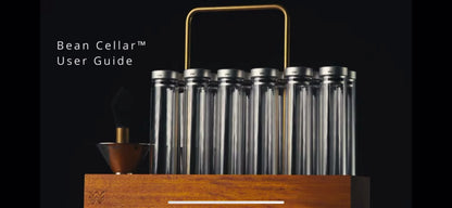 Weber Workshops Single Dosing Bean Cellar 12 Glas Behälter in elegantem Schwarz angebrannten Eichenholz