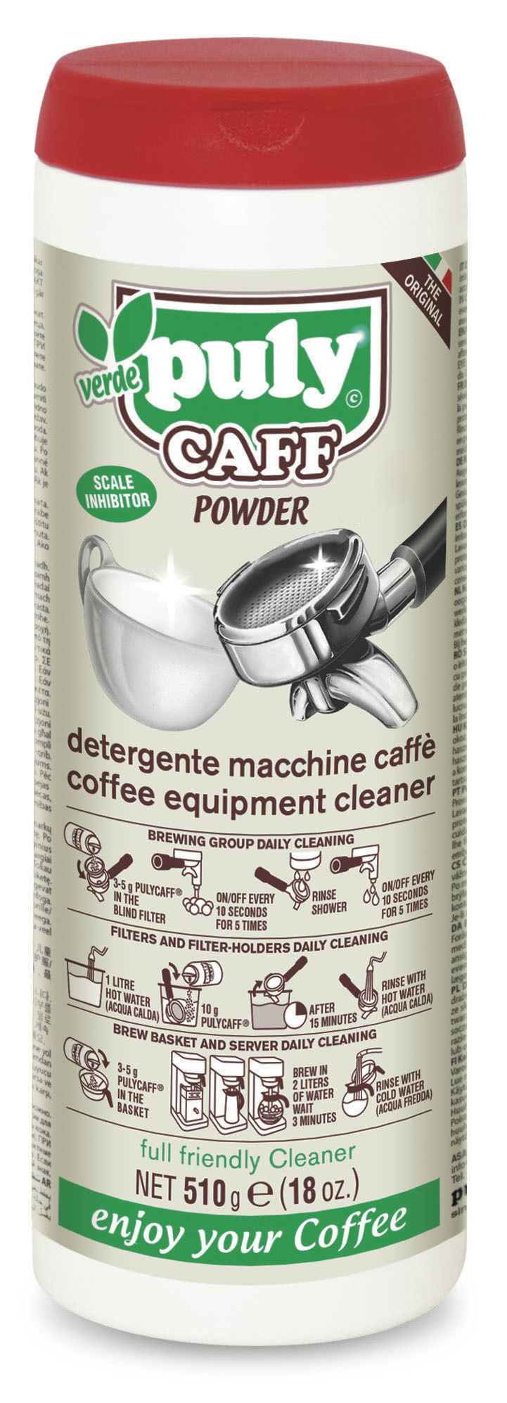 Puly Caff Verde espresso machine cleaning powder – Coffee Coaching