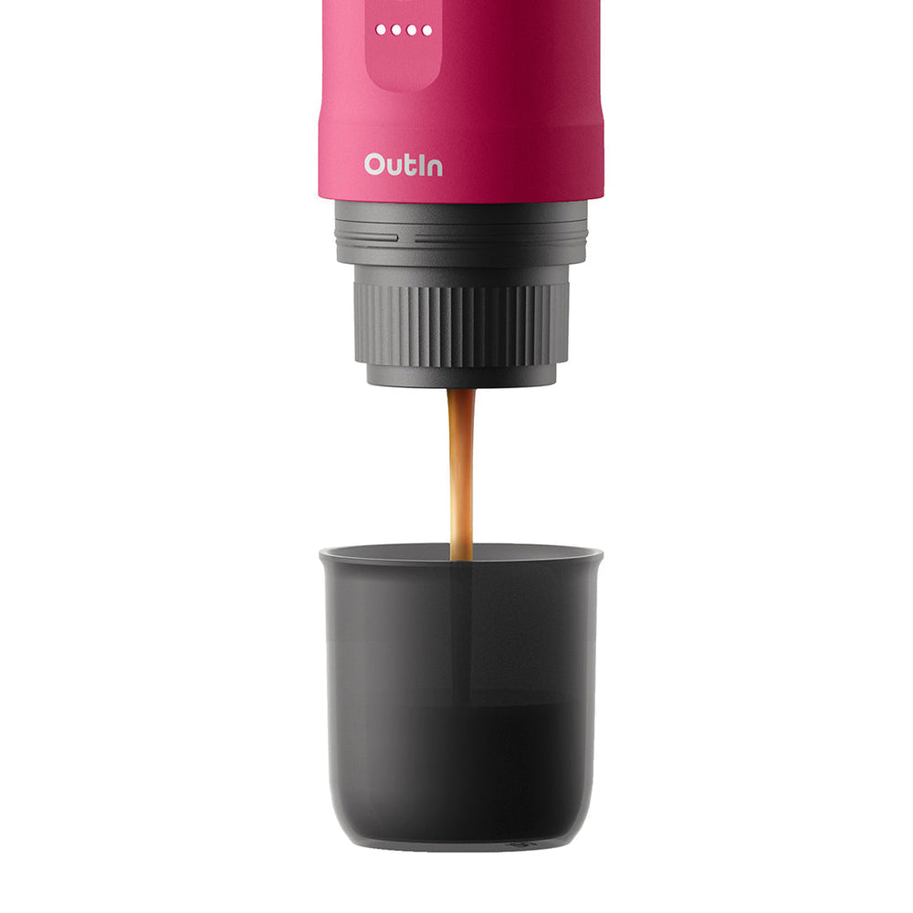 Outin Nano Tragbare Espresso Maschine (Crimson Red) - Coffee Coaching Club
