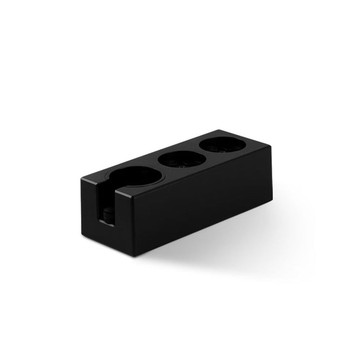 MHW-3BOMBER support de porte-filtre ABS station de tassage en noir (Black) avec trois logements pour porte-filtre, tasseur et distributeur
