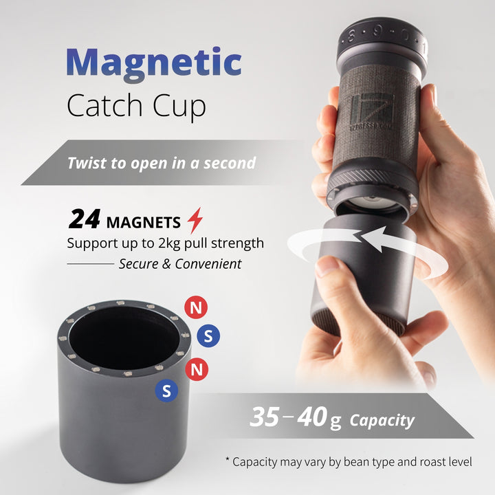 1Zpresso K-Ultra magnetischer Auffangbecher, Infografik 35–40 g – Coffee Coaching Club 15