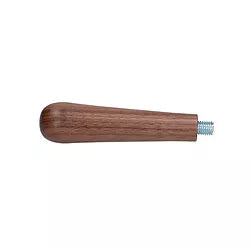 Siebträgergriff aus Nussbaumholz mit Gewindestift, Seitenansicht
