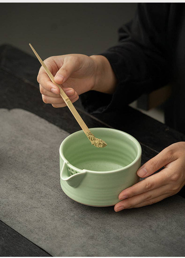 Gohobi - Gohobi Colourful Ceramic Bowl Matcha Set: Lake Blue - Coffee Coaching Club
