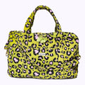 Kikooni Reisetasche Oh Leo Cosmic Green Frontansicht mit Schultergurt – Coffee Coaching Club 1