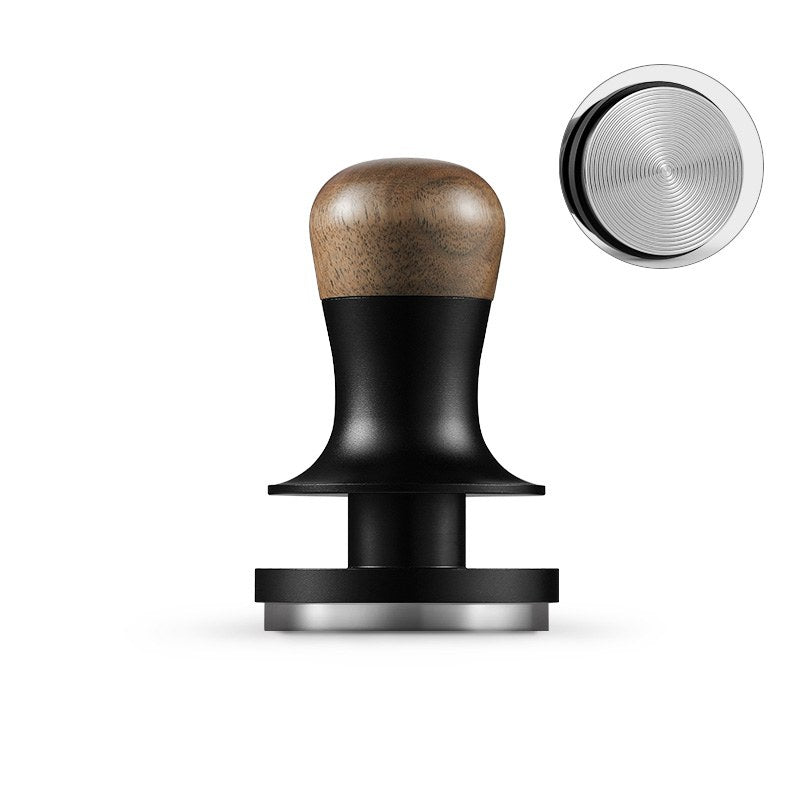 MHW-3BOMBER Flash Tamper 2.0 58,35 mm tamper en nogal/negro (Walnut/Black) con base estriada (Ripple)