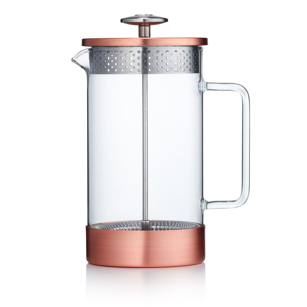 Plastic Free French Press - Core Coffee Press 1000 ml - Kupfer - Coffee Coaching Club