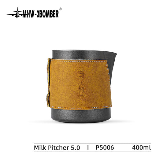 MHW-3BOMBER Milch Pitcher Ohne Griff Schwarz 400 ml - Coffee Coaching Club