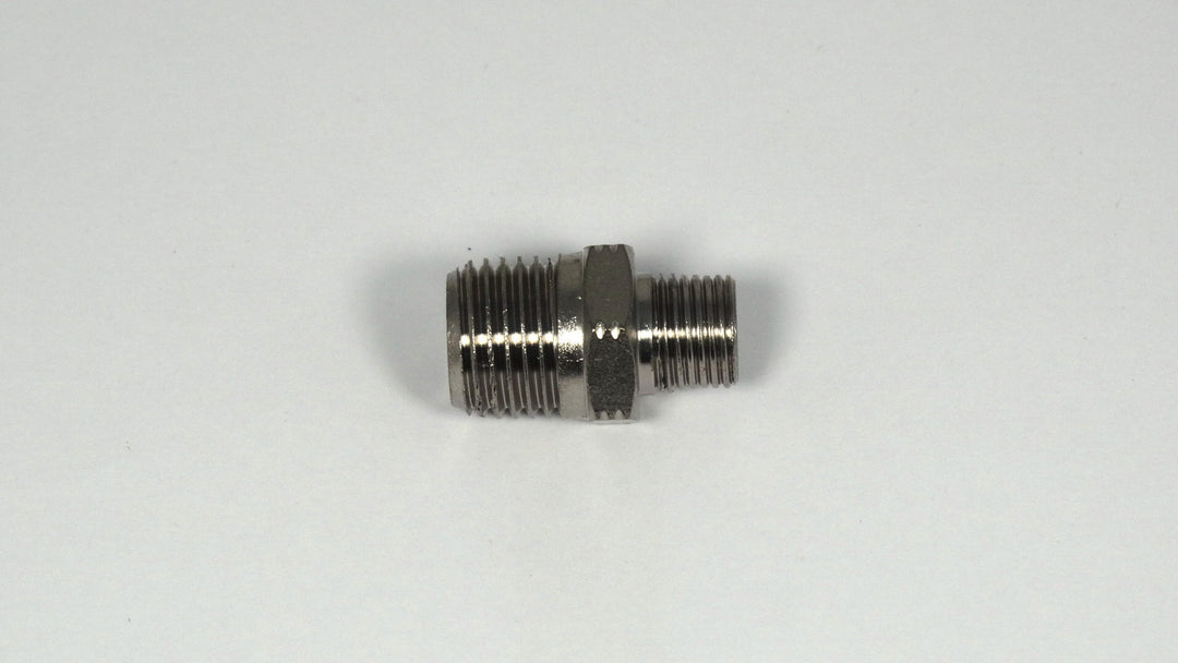 Messingnippel R1/8 Aussengewinde auf R1/4 Aussengewinde, Schluesselweite 14, fuer La Marzocco