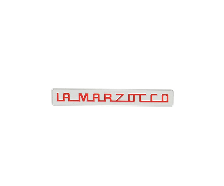La Marzocco Logo in Rot, Emaille, für die Front der Linea PB