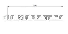 La Marzocco Logo in Rot für die Rückwand der Linea Classic S