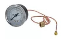 Weisses Manometer mit Skala von 0 bis 12 bar für die Rocket Mozzafiato