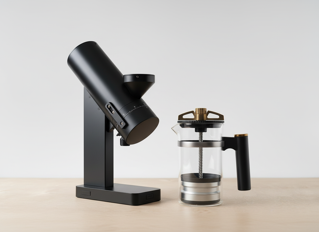 Acaia Orbit Single Dose Grinder Weber Workshop Bird Bundle Black