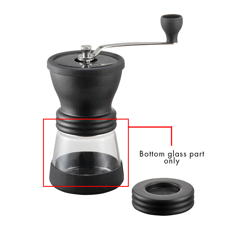Hario Ceramic Skerton PLUS Handmühle mit hervorgehobenem unteren Auffangglas