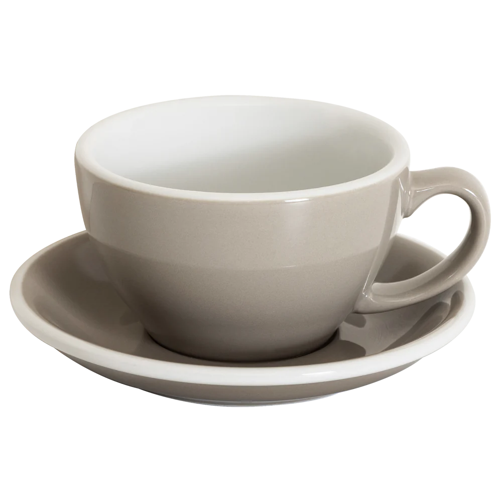 Loveramics Egg 200 ml cappuccino/tasse plate blanche avec soucoupe 