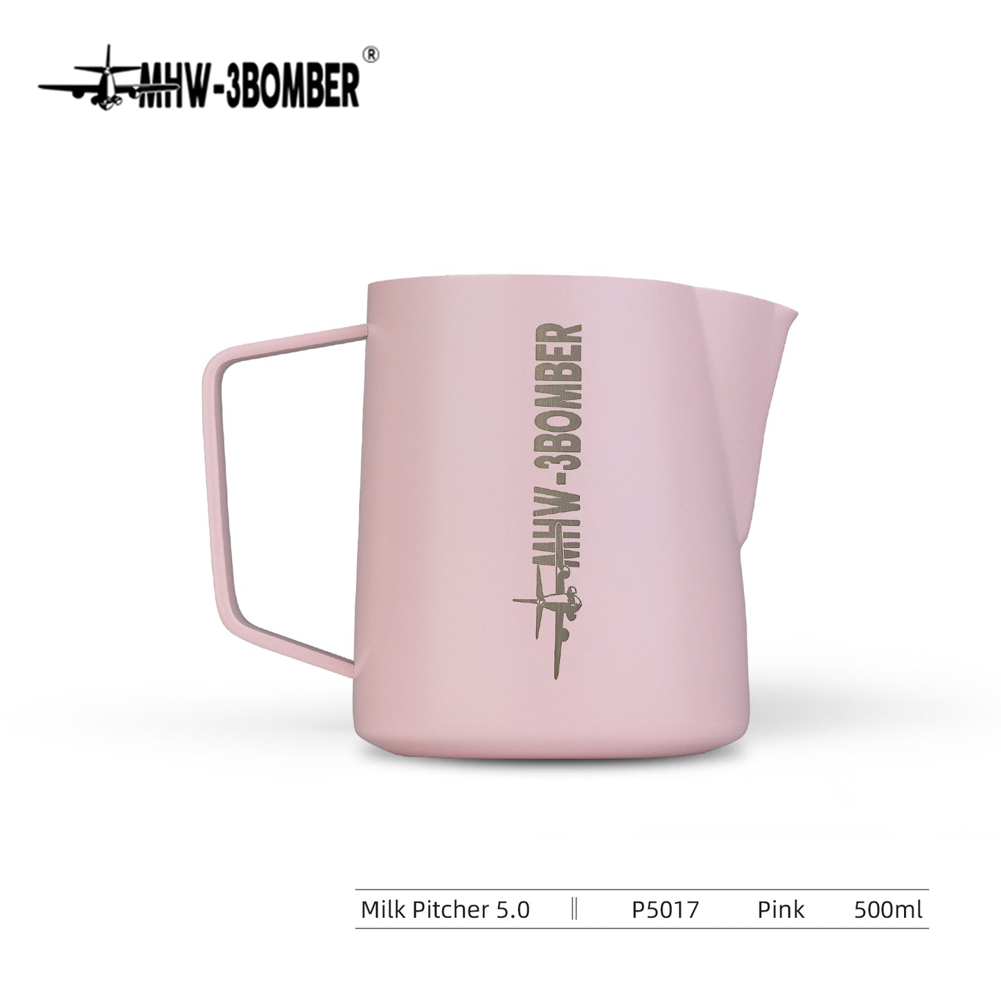 MHW-3BOMBER Milch Pitcher 5.0 Sakura Pink 500 ml - Coffee Coaching Club