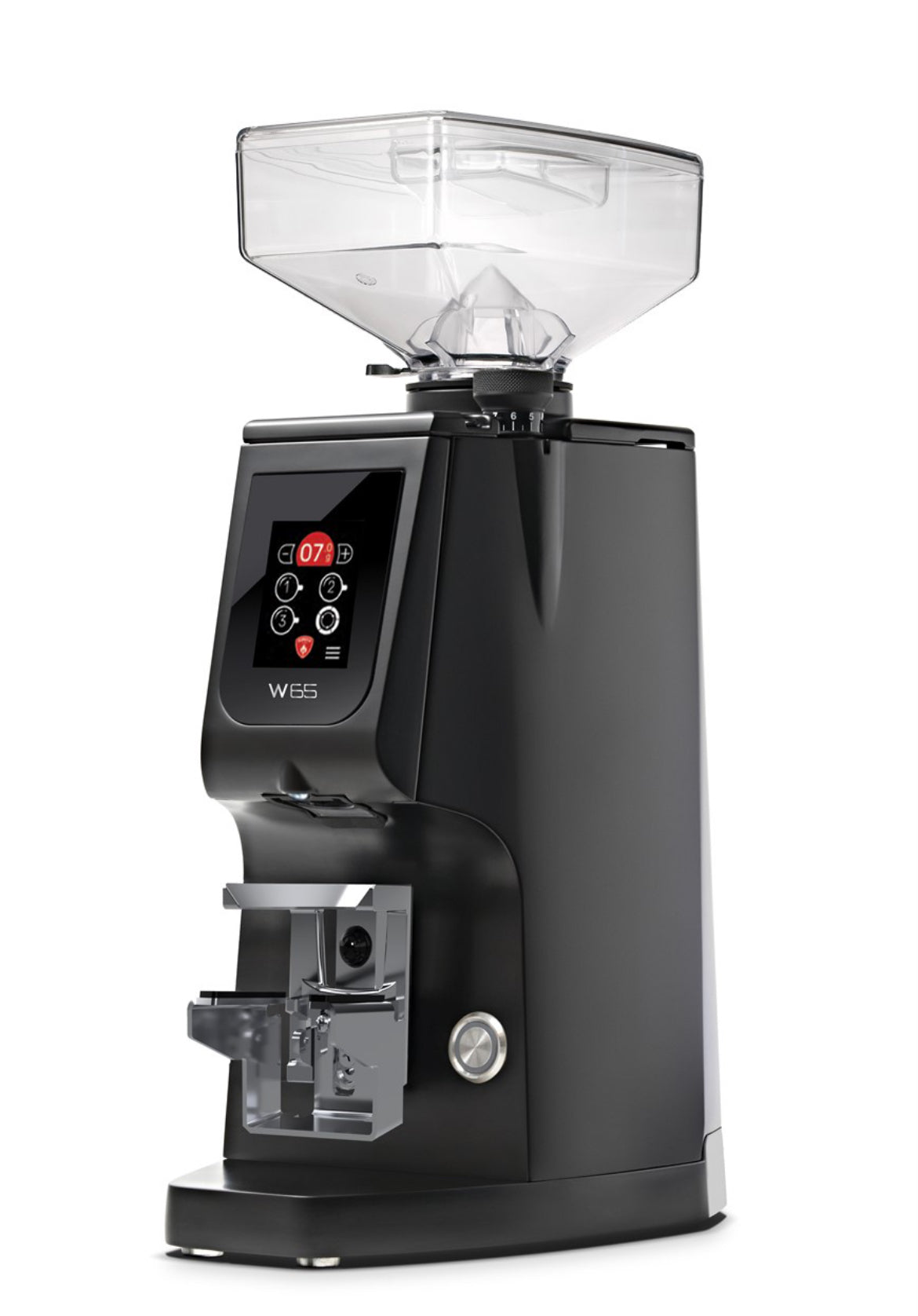 Eureka Atom Excellence 75 on a coffee counter
