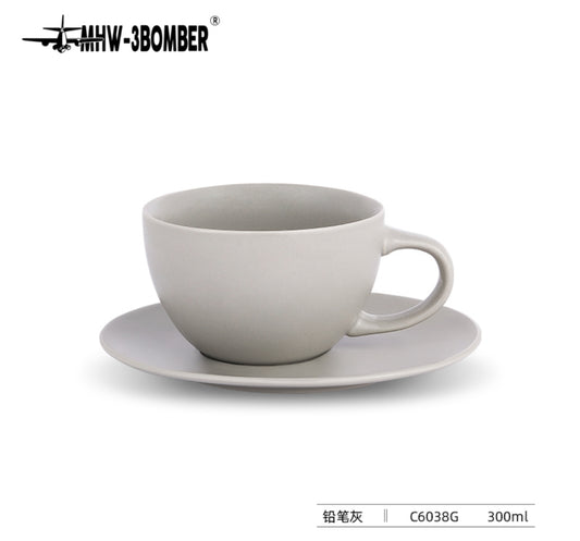 MHW 3BOMBER Mars Serie Kaffee - Keramiktasse 300 ml Grau - Coffee Coaching Club