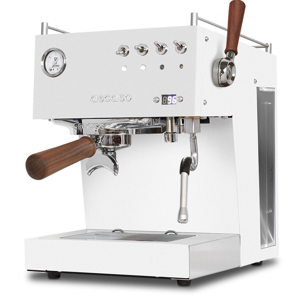 Ascaso Steel Duo PLUS incl Barista Workshop - Weiss-Holz - Coffee Coaching Club