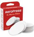 AeroPress XL Papierfilter – Verpackung mit aufgefächerten Filtern - Coffee Coaching Club