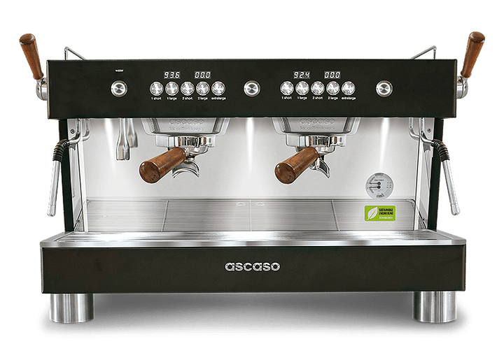 Ascaso Barista T PLUS 2023, machine 2 groupes pour la restauration, noir avec bois – Coffee Coaching Club 1