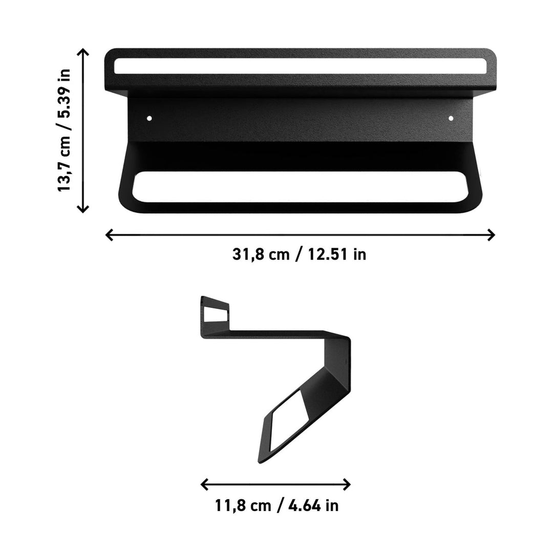 Flate - Barista wall shelf with portafilter holder for barista accessories