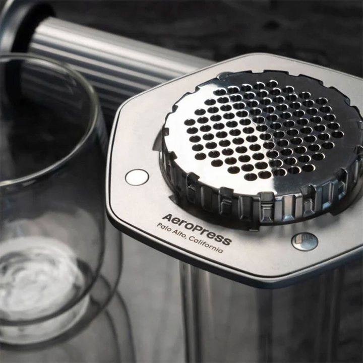 AeroPress Premium Coffee Maker made of glass and stainless steel – a handmade masterpiece