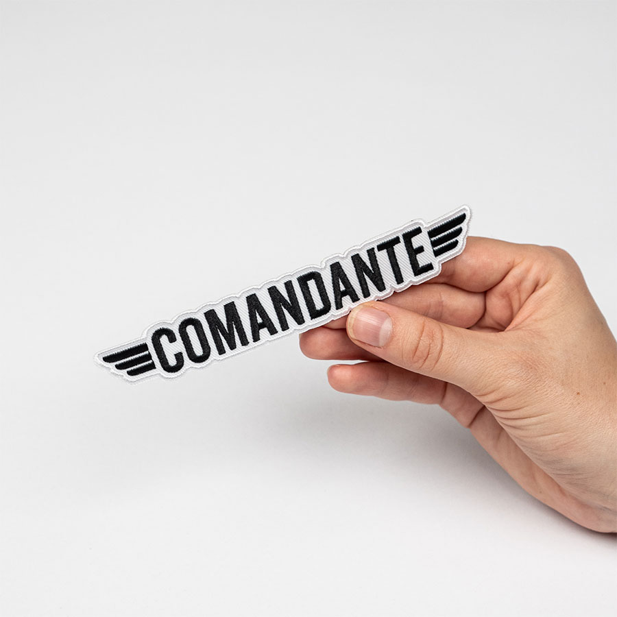 Comandante Patches - Logo Schwarz/Weiss