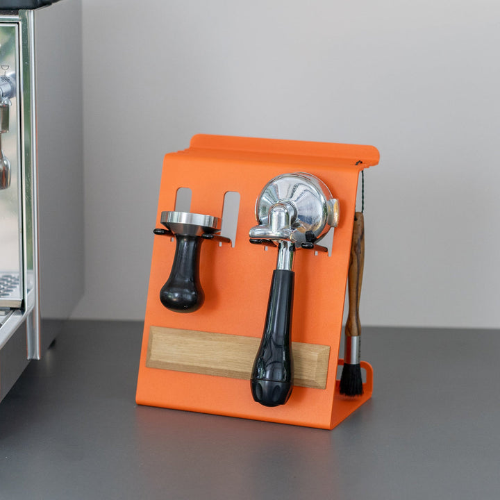Flate - Kompakte Barista Station mit Siebträgerhalter für Barista Zubehör