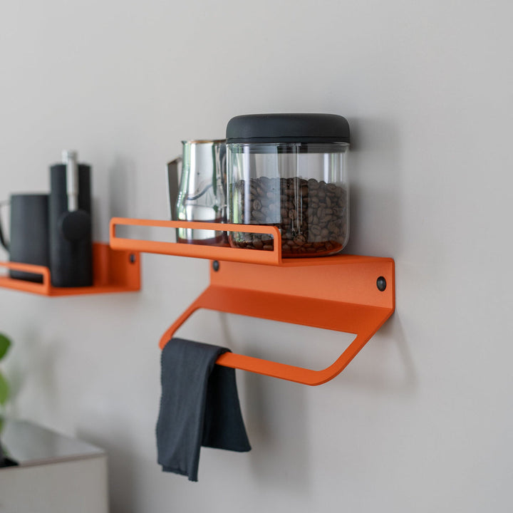 Flate - Barista Wandregal mit Siebträgerhalter für Barista Zubehör