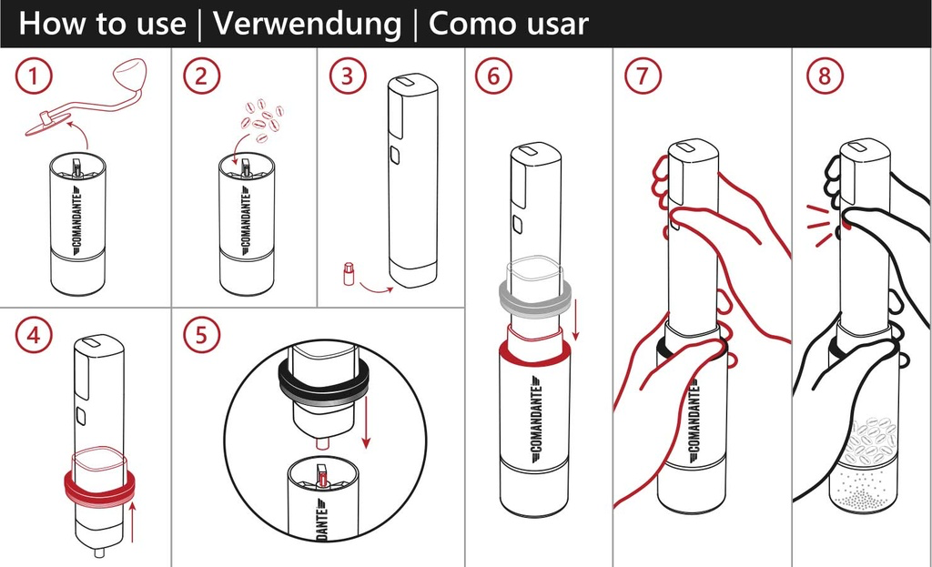 Hario Mobile Kaffeemühlen Stick inkl. Comandante Adapter - Coffee Coaching Club